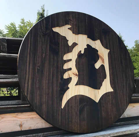 MI in Detroit D (Routed on Wood)
