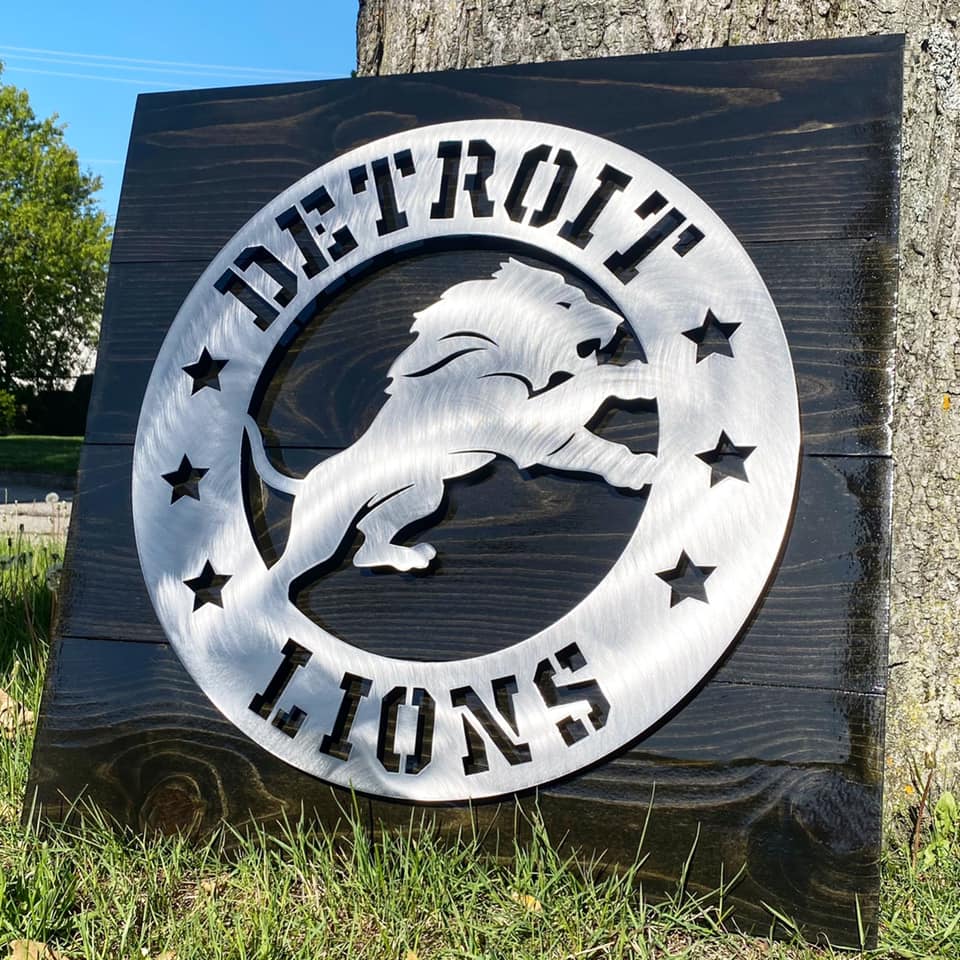Detroit Lions on Wood