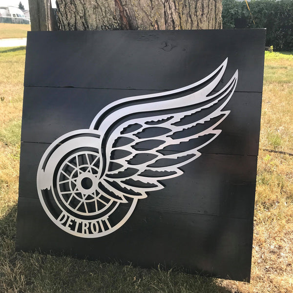 Red Wings on Wood