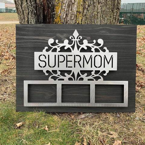 Supermom Piece Mounted on Wood