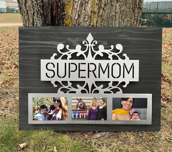 Supermom Piece Mounted on Wood