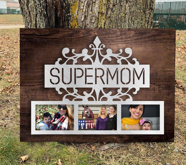 Supermom Piece Mounted on Wood