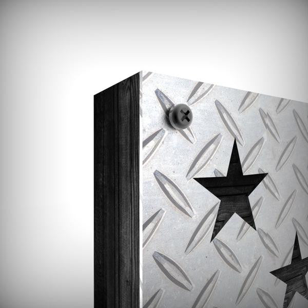 US Diamond Plate Flag - Law Enforcement Edition