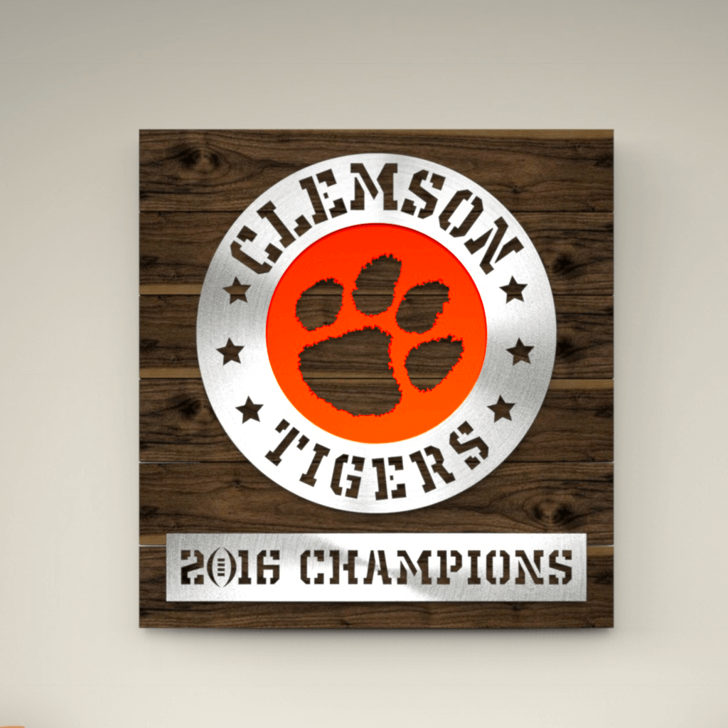 Clemson Tiger's Championship Wall Art
